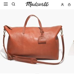 Madewell Cognac Leather Duffel